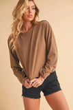 Aemi+Co Round Neck Long Sleeve T-Shirt - Trendsi