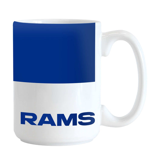 LA Rams 15oz Colorblock Sublimated Mug - Logo Brands - Flyclothing LLC