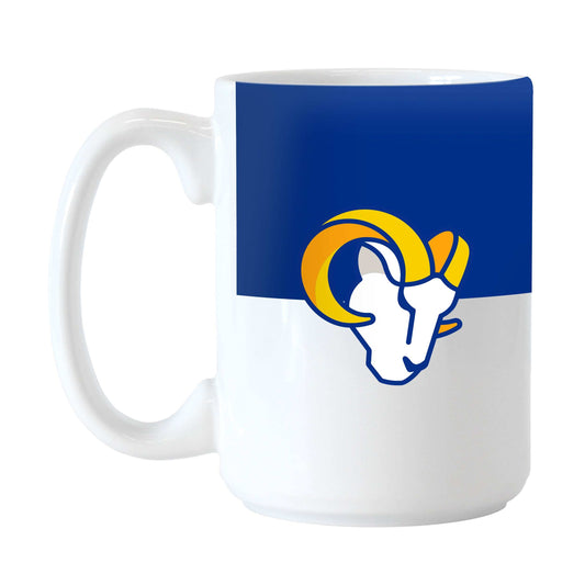 LA Rams 15oz Colorblock Sublimated Mug - Logo Brands - Flyclothing LLC