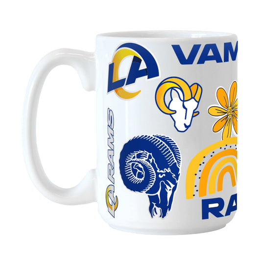 LA Rams 15oz Native Sublimated Mug - Logo Brands - Flyclothing LLC