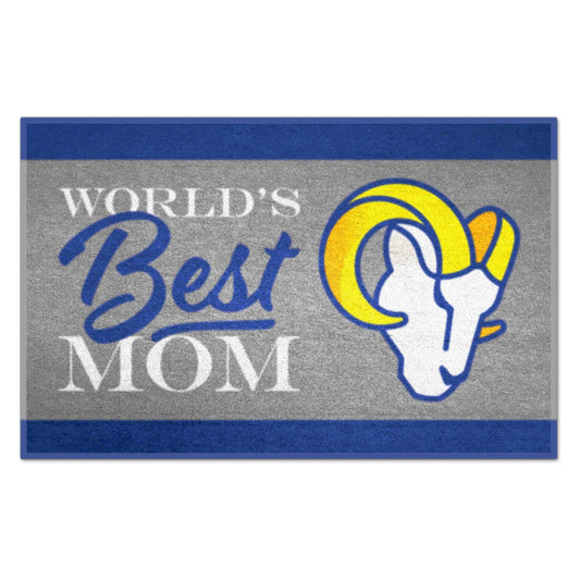 NFL - Los Angeles Rams Starter Mat - World's Best Mom - Logo Brands - Flyclothing LLC