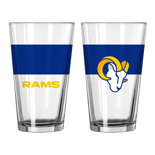 LA Rams 16oz Colorblock Pint Glass - Logo Brands - Flyclothing LLC