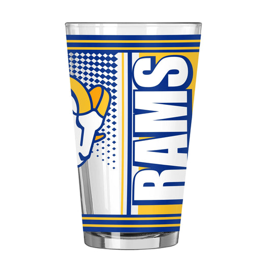 LA Rams 16oz Hero Pint Glass - Logo Brands - Flyclothing LLC