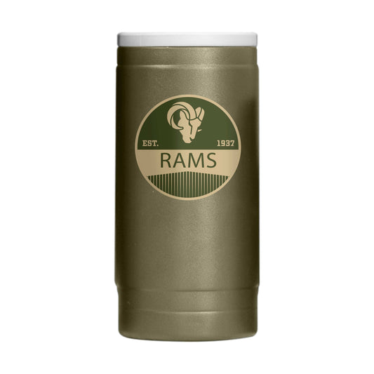 LA Rams Badge Powder Coat Slim Can Coolie - Logo Brands - Flyclothing LLC