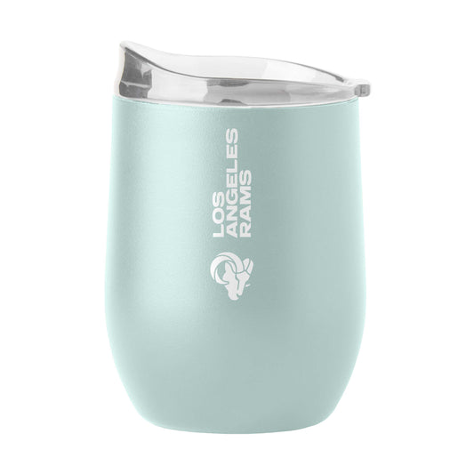 LA Rams 16oz Vertical Powder Coat Curved Beverage - Logo Brands - Flyclothing LLC