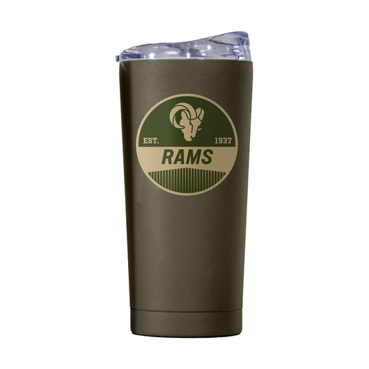 LA Rams 20oz Badge Powder Coat Tumbler - Logo Brands - Flyclothing LLC