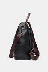 PU Leather Large Backpack Bag - Trendsi