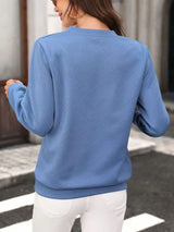 Textured Quarter-Zip Sweatshirt - Trendsi - Flyclothing LLC