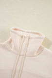 Drawstring Turtleneck Long Sleeve Sweatshirt - Trendsi - Flyclothing LLC