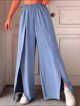 Slit Wide Leg Pants - Trendsi - Flyclothing LLC