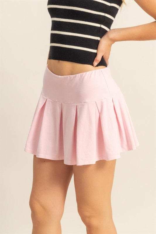 HYFVE Pleated Mini Skort - Trendsi - Flyclothing LLC