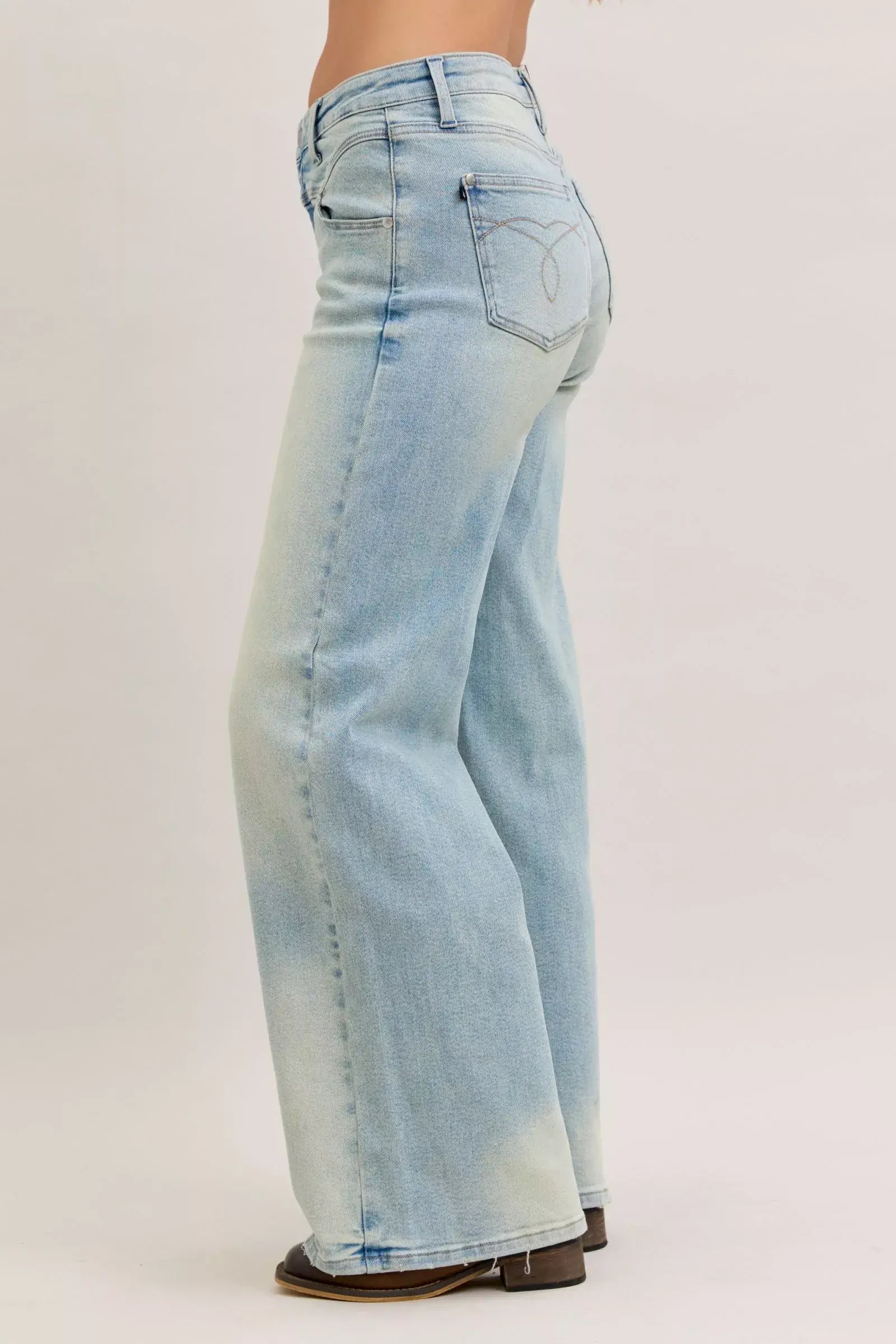 Judy Blue High Waist Column Straight Jeans - Trendsi - Flyclothing LLC