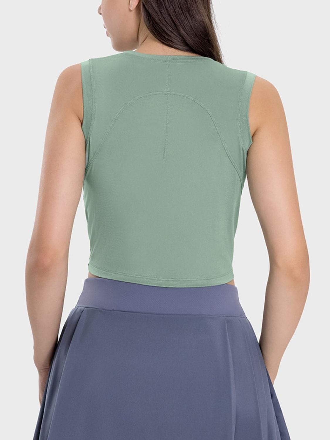 Drawstring Ruched Wide Strap Active Tank - Trendsi - Flyclothing LLC