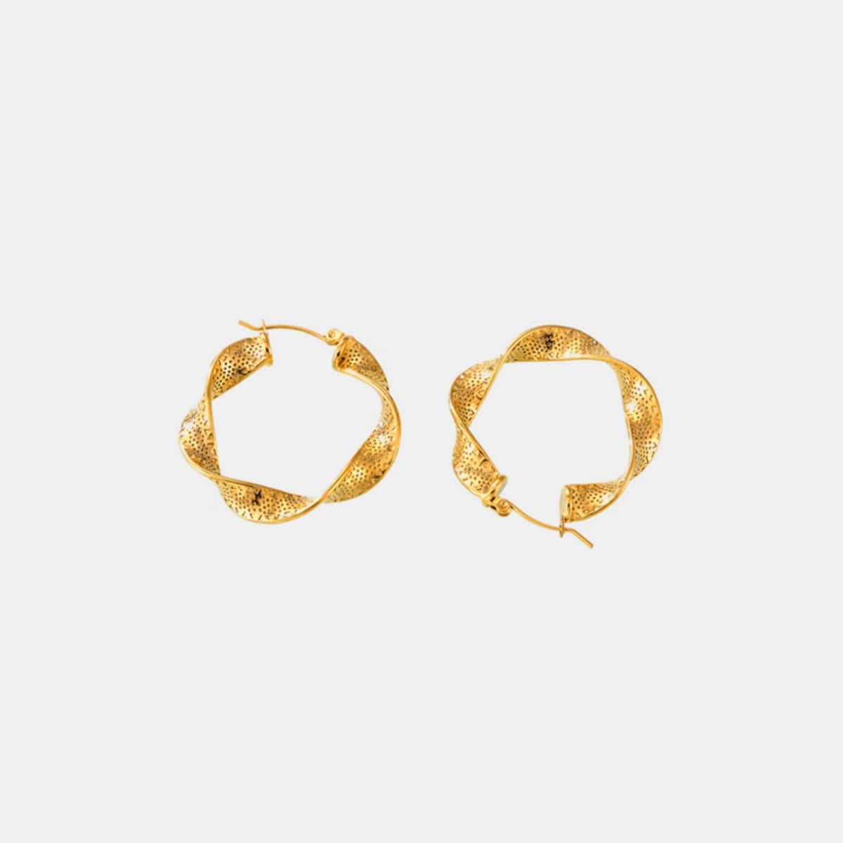 Titanium Steel Twisted Earrings - Trendsi