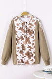 Printed Dropped Shoulder Long Sleeve Blouse - Trendsi - Flyclothing LLC