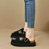 Round Toe Platform Loafers - Trendsi - Flyclothing LLC