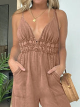 Full Size Wide Leg Spaghetti Strap Jumpsuit Plus Size - Trendsi - Flyclothing LLC