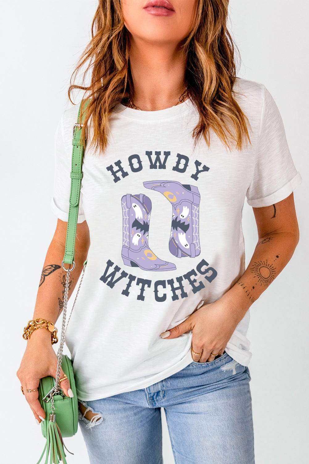 Graphic Round Neck Short Sleeve T-Shirt - Trendsi - Flyclothing LLC