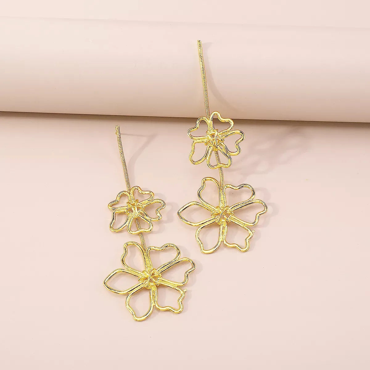 Alloy Flower Dangle Earrings - Trendsi - Flyclothing LLC