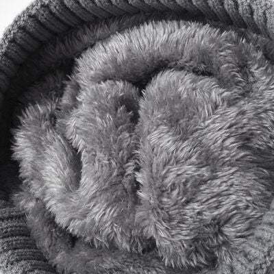 Cable Knit Solid Color Hat with Pompom - Trendsi - Flyclothing LLC