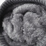 Cable Knit Solid Color Hat with Pompom - Trendsi