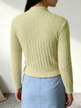 Button Up Ribbed Knit Cardigan - Trendsi - Flyclothing LLC