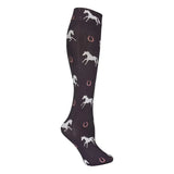 AWST Int'l Lila Large Horses and Horseshoes Socks - Breeches.com - Flyclothing LLC