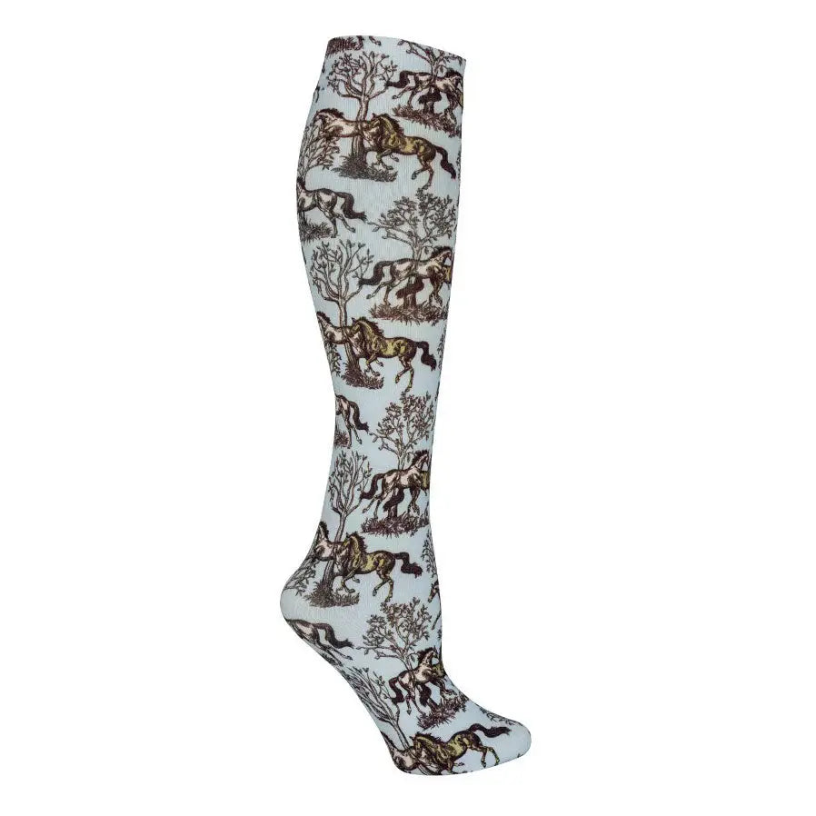 AWST Int'l Lila Blue Toile Socks - Breeches.com - Flyclothing LLC