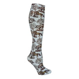 AWST Int'l Lila Blue Toile Socks - Breeches.com - Flyclothing LLC