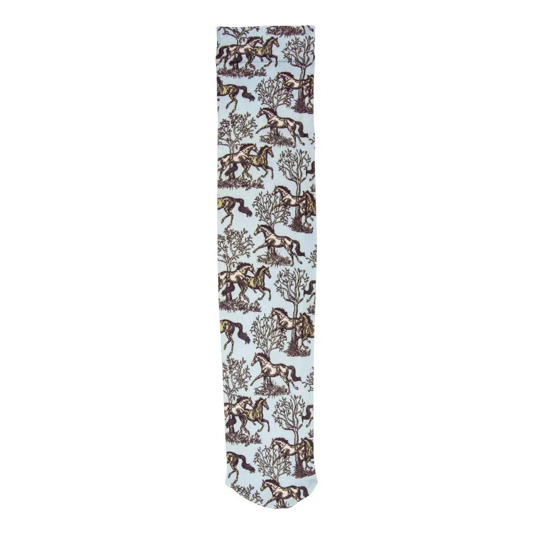 AWST Int'l Lila Blue Toile Socks - Breeches.com - Flyclothing LLC
