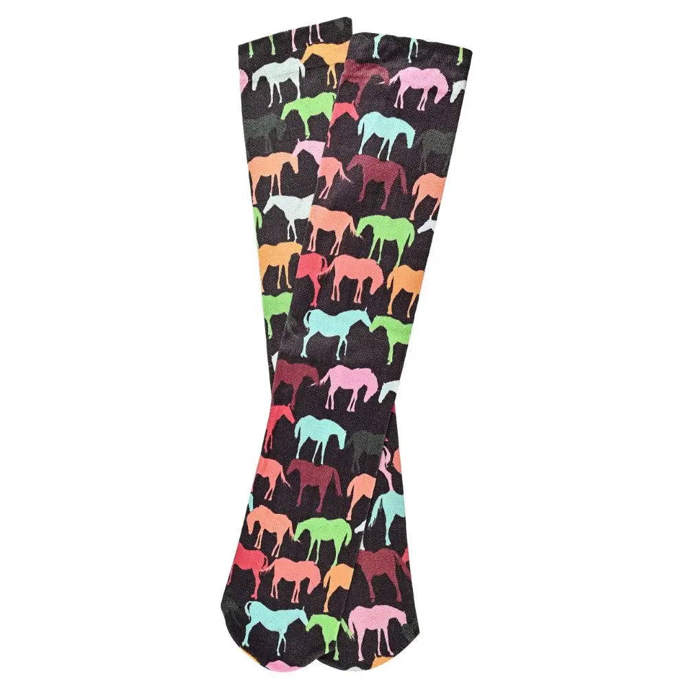 AWST Int'l Colorful Horses Socks - Breeches.com - Flyclothing LLC