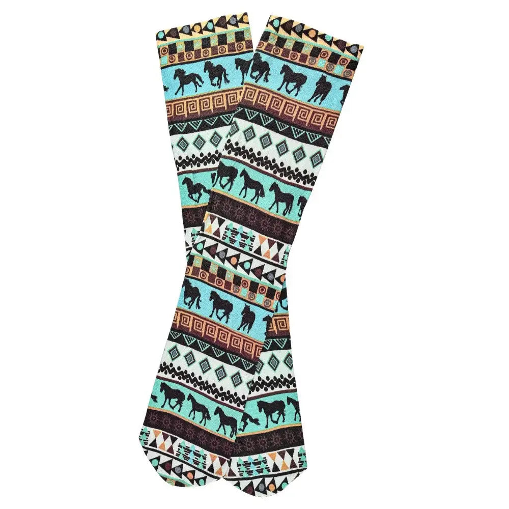 AWST Int'l Tribal Horses Socks - Breeches.com - Flyclothing LLC