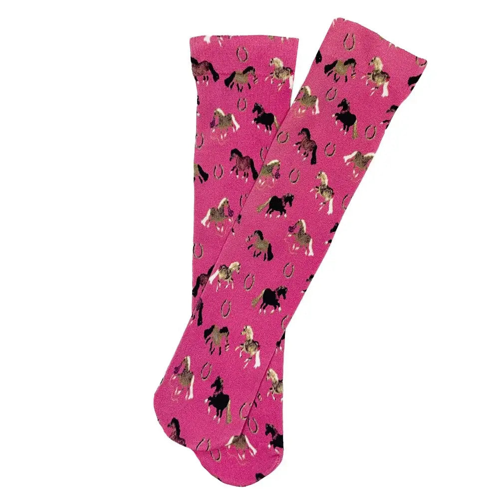 AWST Int'l Children's Lila Puff Ponies Socks - Breeches.com - Flyclothing LLC
