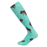 AWST Int'l Lila Bucking Horses Socks - Breeches.com - Flyclothing LLC