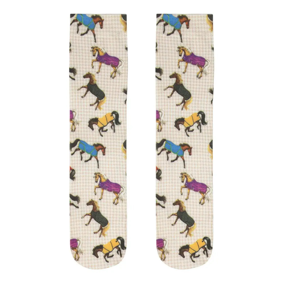 AWST Int'l Lila Horses in Blankets Equestrian Boot Socks Ladies - Breeches.com - Flyclothing LLC