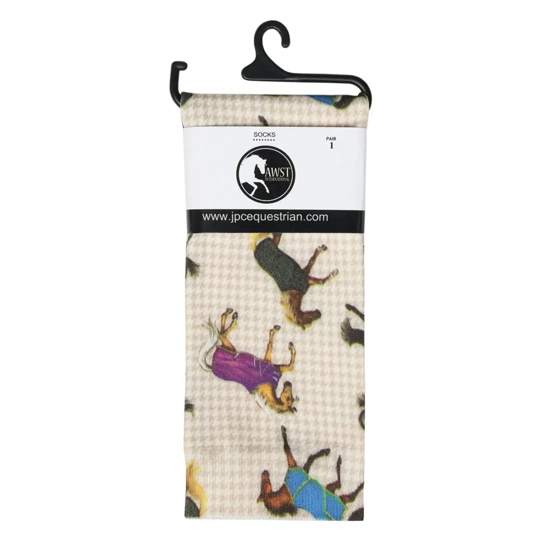 AWST Int'l Lila Horses in Blankets Equestrian Boot Socks Ladies - Breeches.com - Flyclothing LLC