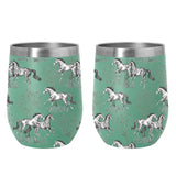 AWST Int'l 12 oz Stainless Steel Wine Tumbler-Lila Toile - Breeches.com - Flyclothing LLC