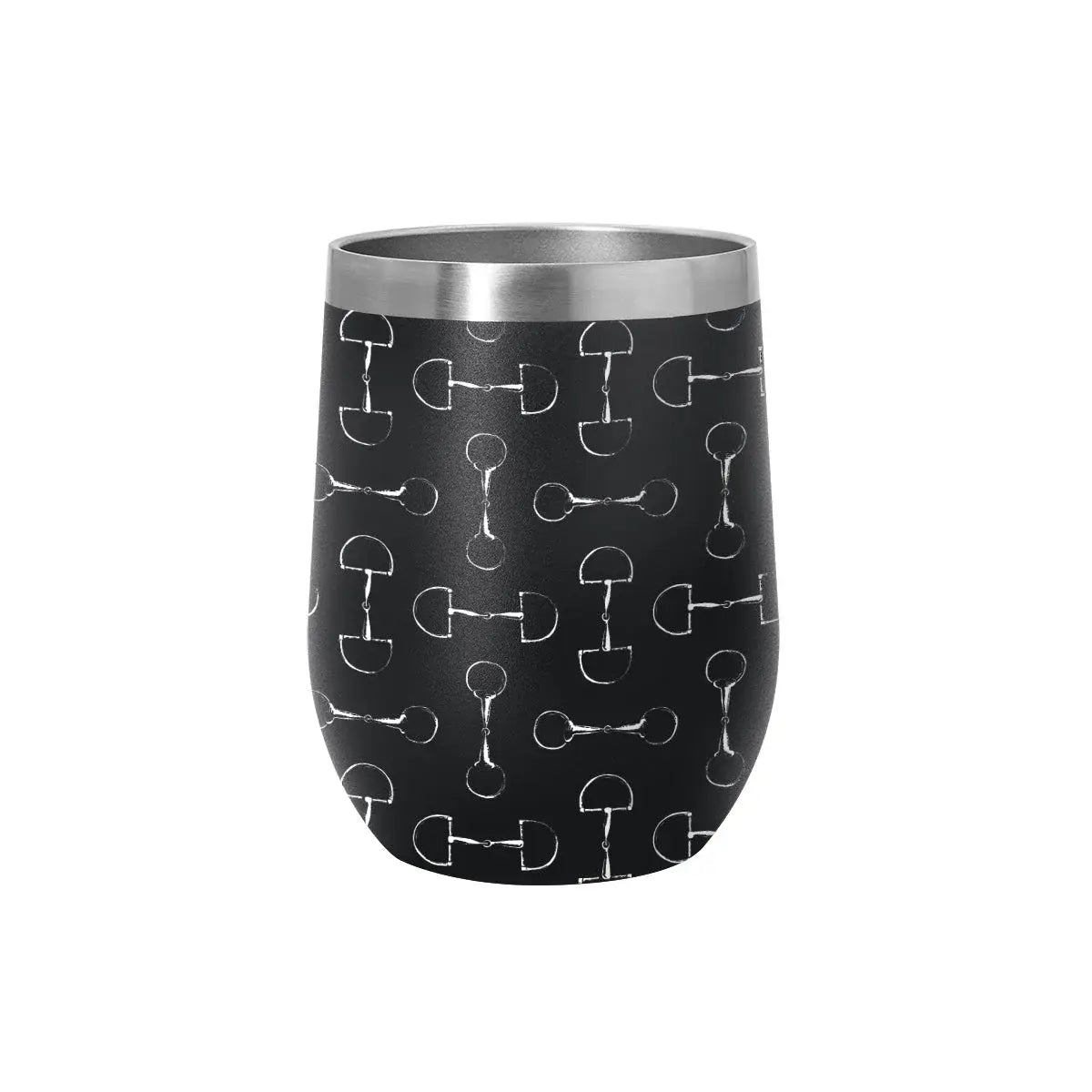 AWST Int'l 12 oz Stainless Steel Wine Tumbler-Lila Vintage Snaffle Bit - Breeches.com - Flyclothing LLC