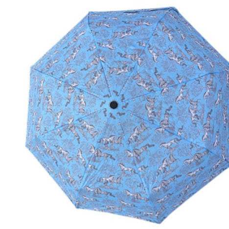 AWST Int'l Lila Compact Umbrella-Blue Toile - Breeches.com - Flyclothing LLC