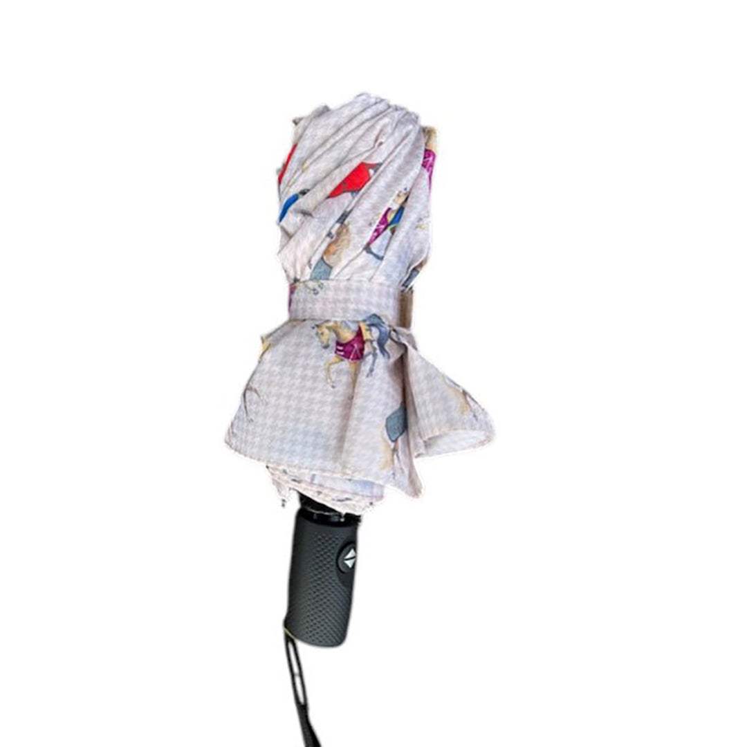 AWST Int'l Lila Compact Umbrella-Horses in Blankets - Breeches.com - Flyclothing LLC