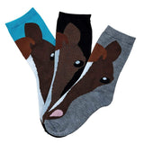 AWST Int'l Ladies' Horse Face Crew Socks- 3 Pack - Breeches.com - Flyclothing LLC