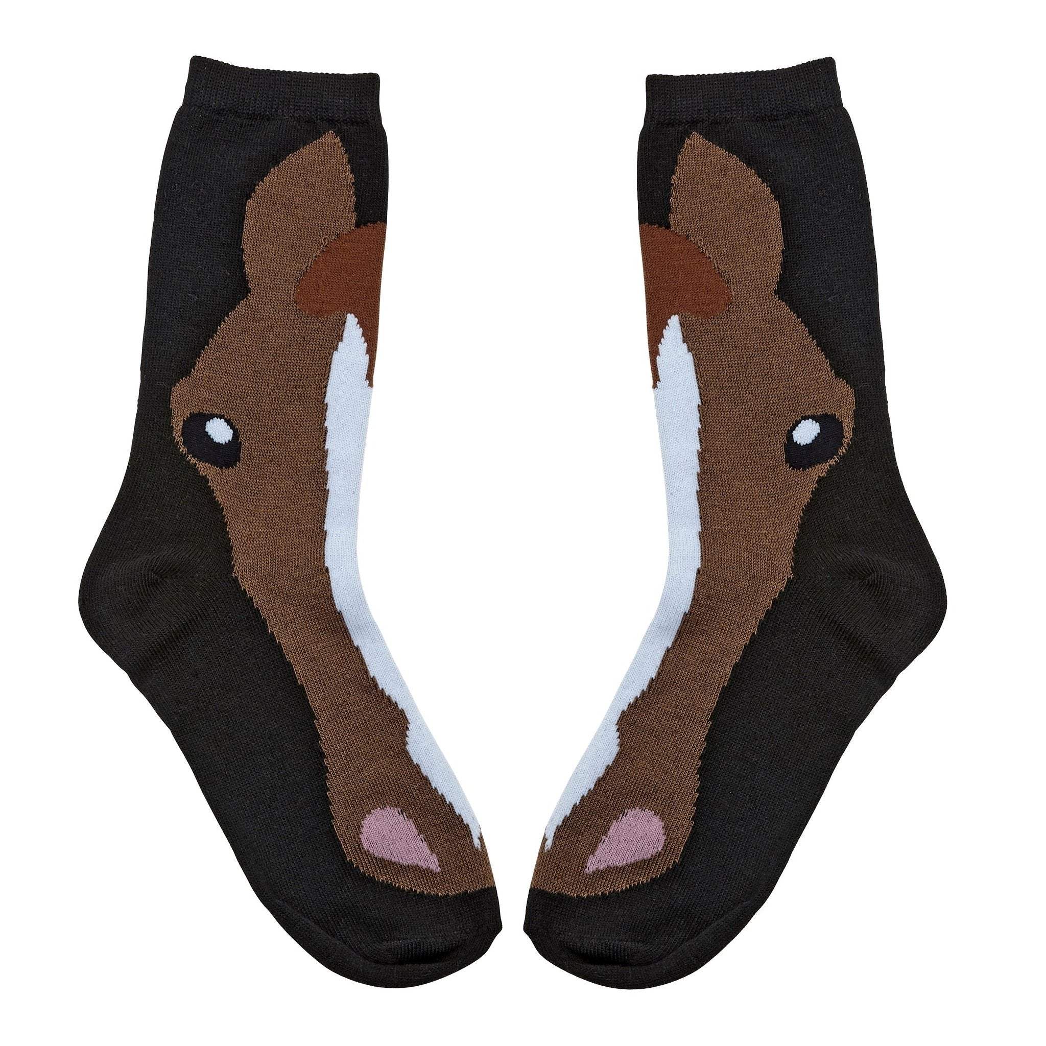 AWST Int'l Ladies' Horse Face Crew Socks- 3 Pack - Breeches.com - Flyclothing LLC