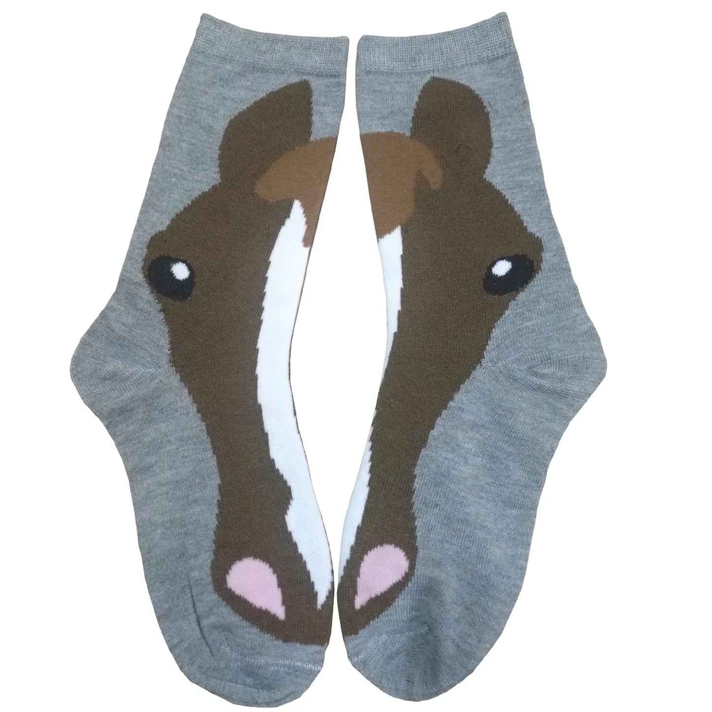AWST Int'l Ladies' Horse Face Crew Socks- 3 Pack - Breeches.com - Flyclothing LLC