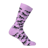 AWST Int'l Ladies "Lila" Galloping Horses Crew Socks- 6 Pack - Breeches.com - Flyclothing LLC