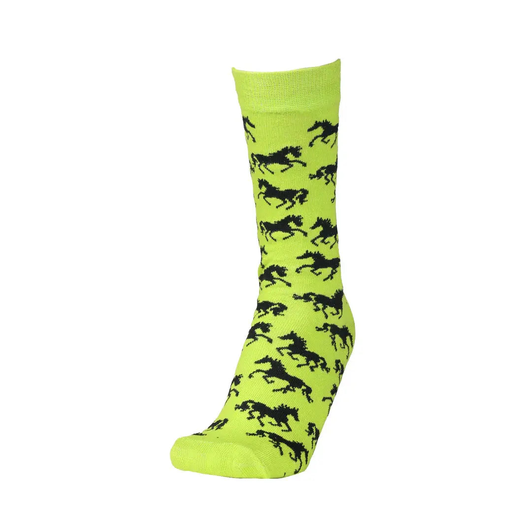 AWST Int'l Ladies "Lila" Galloping Horses Crew Socks- 6 Pack - Breeches.com - Flyclothing LLC