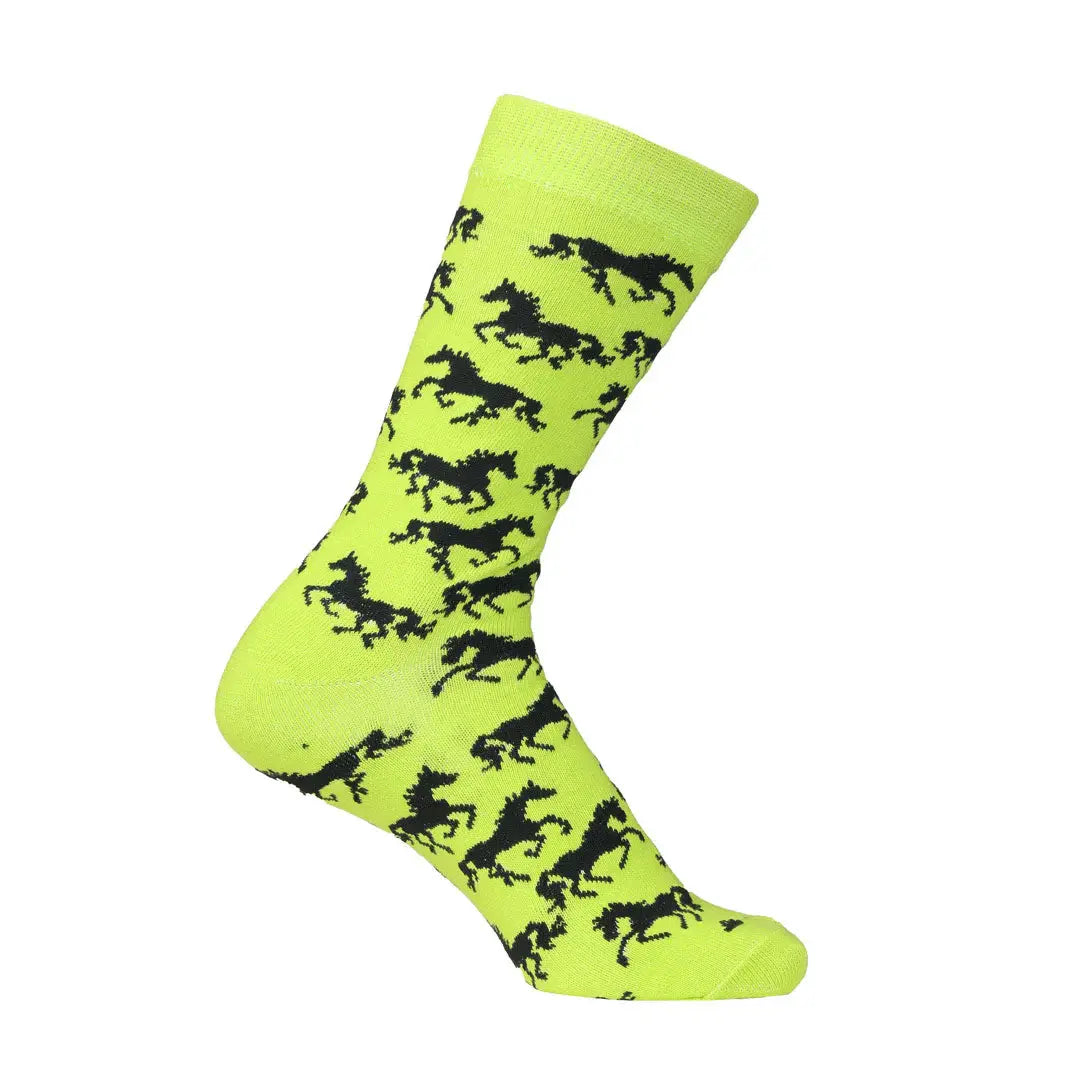 AWST Int'l Ladies "Lila" Galloping Horses Crew Socks- 6 Pack - Breeches.com - Flyclothing LLC