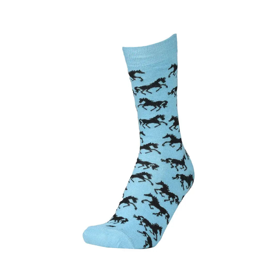 AWST Int'l Ladies "Lila" Galloping Horses Crew Socks- 6 Pack - Breeches.com - Flyclothing LLC