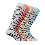 AWST Int'l Ladies "Lila" Galloping Horses Knee Socks - 6 Pack - Breeches.com - Flyclothing LLC