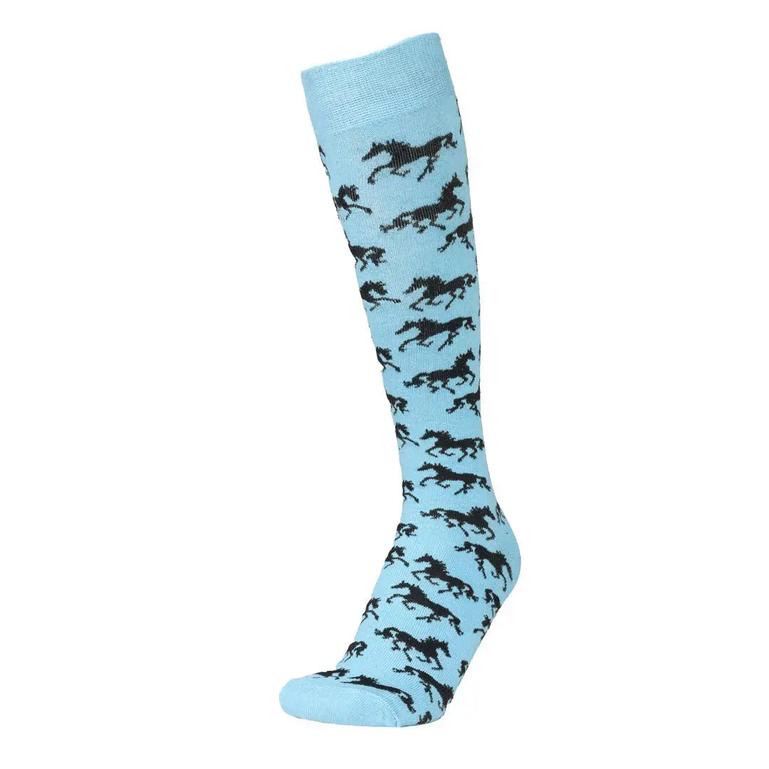 AWST Int'l Ladies "Lila" Galloping Horses Knee Socks - 6 Pack - Breeches.com - Flyclothing LLC