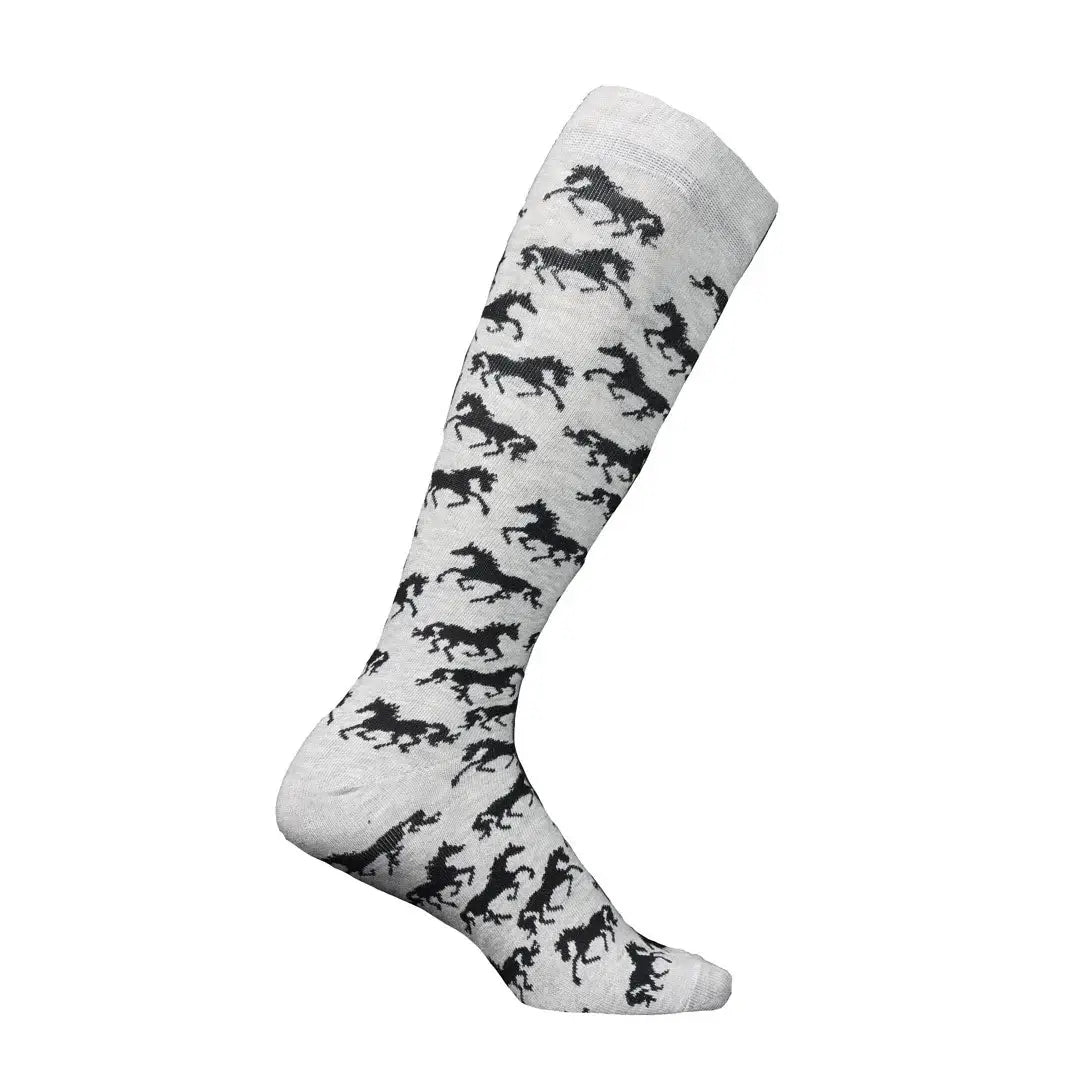 AWST Int'l Ladies "Lila" Galloping Horses Knee Socks - 6 Pack - Breeches.com - Flyclothing LLC